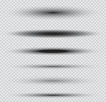 Shadows Set on Transparent Background. vector