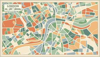 London England Map in Abstract Retro Style. vector