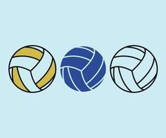 diseño plano de vector lindo de globo de voleibol