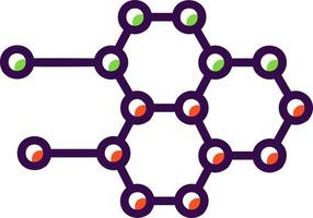 Molecular Structure Vector Icon Design