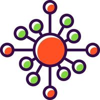 Biological Network Vector Icon Design
