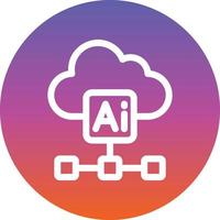 Cloud Based Architecture Vector Icon Design