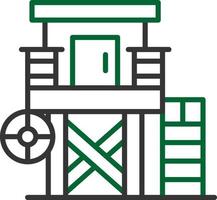 diseño de icono creativo de torre de salvavidas vector