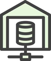 Data Warehouse Vector Icon Design