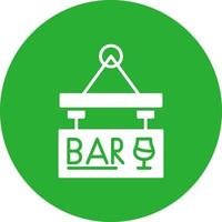 Bar Sign Board Creative Icon Design vector