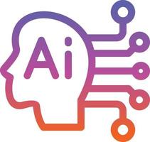 Artificial Consciousness Vector Icon Design