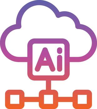 Cloud Based Architecture Vector Icon Design