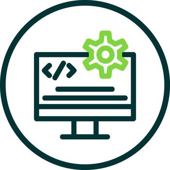 Code Engineering Vector Icon Design