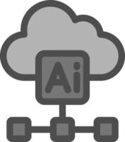 Cloud Based Architecture Vector Icon Design