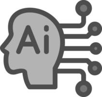 Artificial Consciousness Vector Icon Design