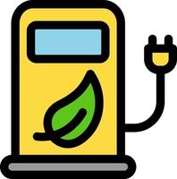 Eco Station Vector Icon Design