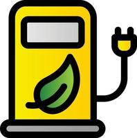 Eco Station Vector Icon Design