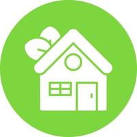 Eco Home Vector Icon Design