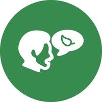 Eco Talk Vector Icon Design