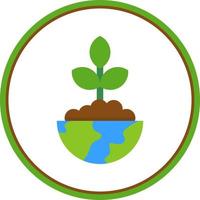 Earth Plant Vector Icon Design