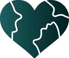 Earth Love Vector Icon Design