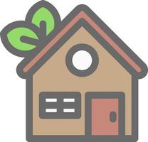 Eco Home Vector Icon Design