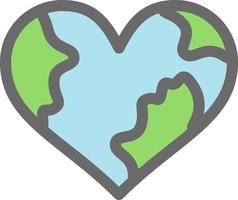 Earth Love Vector Icon Design