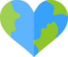 Earth Love Vector Icon Design