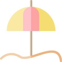 Umbrella Beach Vector Icon Design