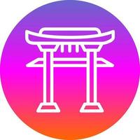 Torii Gate Vector Icon Design