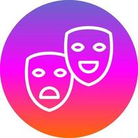 Theater Masks Vector Icon Design