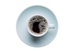 blå kopp med kaffe isolerat på en transparent bakgrund png