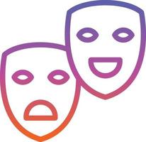 Theater Masks Vector Icon Design