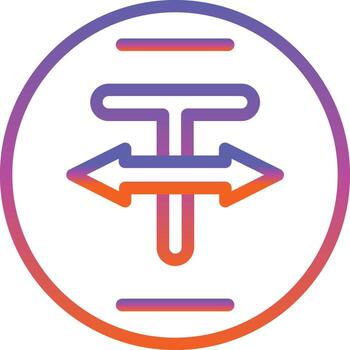 Text Width Vector Icon Design