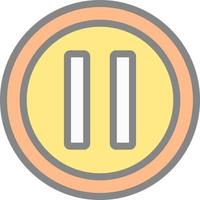 Pause Vector Icon Design