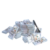 100 Dollars millions 3d rendering png