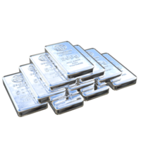 Gold bars millions 3d rendering png