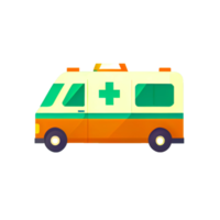 Modern flat design of Transport public transportable ambulance for transportation in city. png