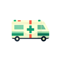 modern platt design av transport offentlig transportabel ambulans för transport i stad. png