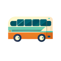 moderno diseño plano de transporte público en autobús transportable para el transporte en la ciudad. png