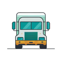 Modern flat design of Transport public transportable truck for transportation in city. png