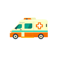 Modern flat design of Transport public transportable ambulance for transportation in city. png