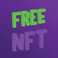 3D illustration Free Nft for website design and template. NFT text font in bright green and purple colors. vector