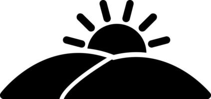 Sunset Vector Icon Design