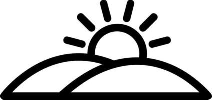 Sunset Vector Icon Design