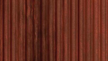 Red rustic ribbed metallic surface loop. Wavy iron wall pattern. Fluted metal fencing backdrop. Corrugated metal texture. Crimp fence background.
