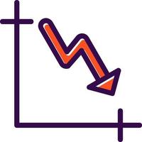 Trending down Vector Icon Design