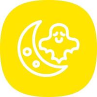 Halloween Moon Vector Icon Design