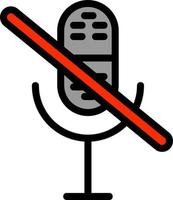 Mic Off Vector Icon Design