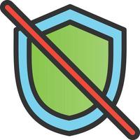 Shield Off Vector Icon Design