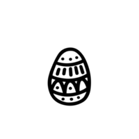 Easter egg illustration in the doodle style png