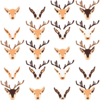 diseño de patrones navideños con ciervos. png