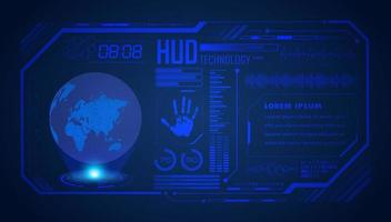 Modern HUD Technology Screen Background vector