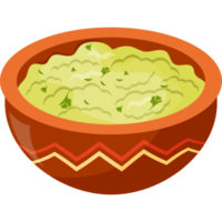 guacamole tradicional mexicano png