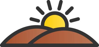 Sunset Vector Icon Design